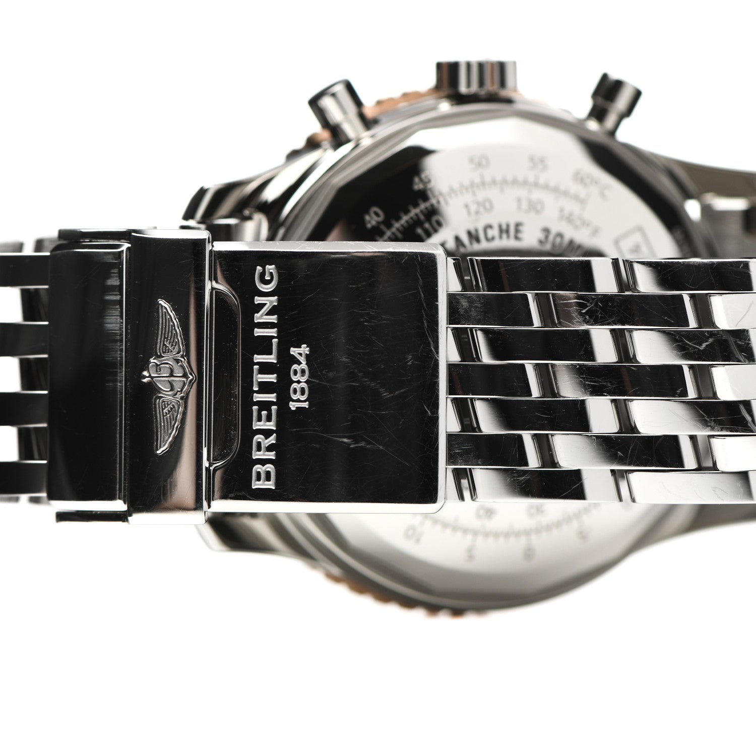 Breitling Stainless Steel 18K Rose Gold 41mm Navitimer Chronograph Automatic Watch Black U13324 6 of 7