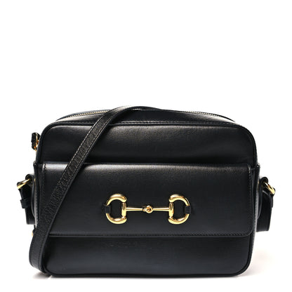 Gucci Textured Calfskin Small Horsebit 1955 Shoulder Bag Black 1 of 10