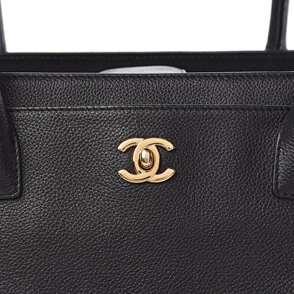 Chanel Calfskin Small Cerf Executive Shopper Tote Black 10 of 12