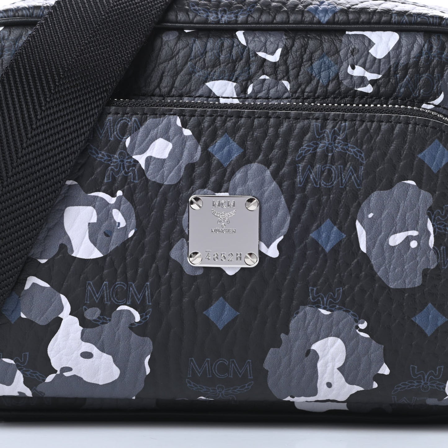 Visetos Floral Leopard Klassik Crossbody Bag Black