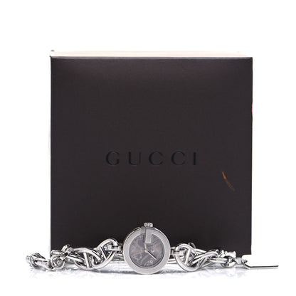 Gucci Stainless Steel 22mm G Charms Quartz Watch Brown 5 of 5