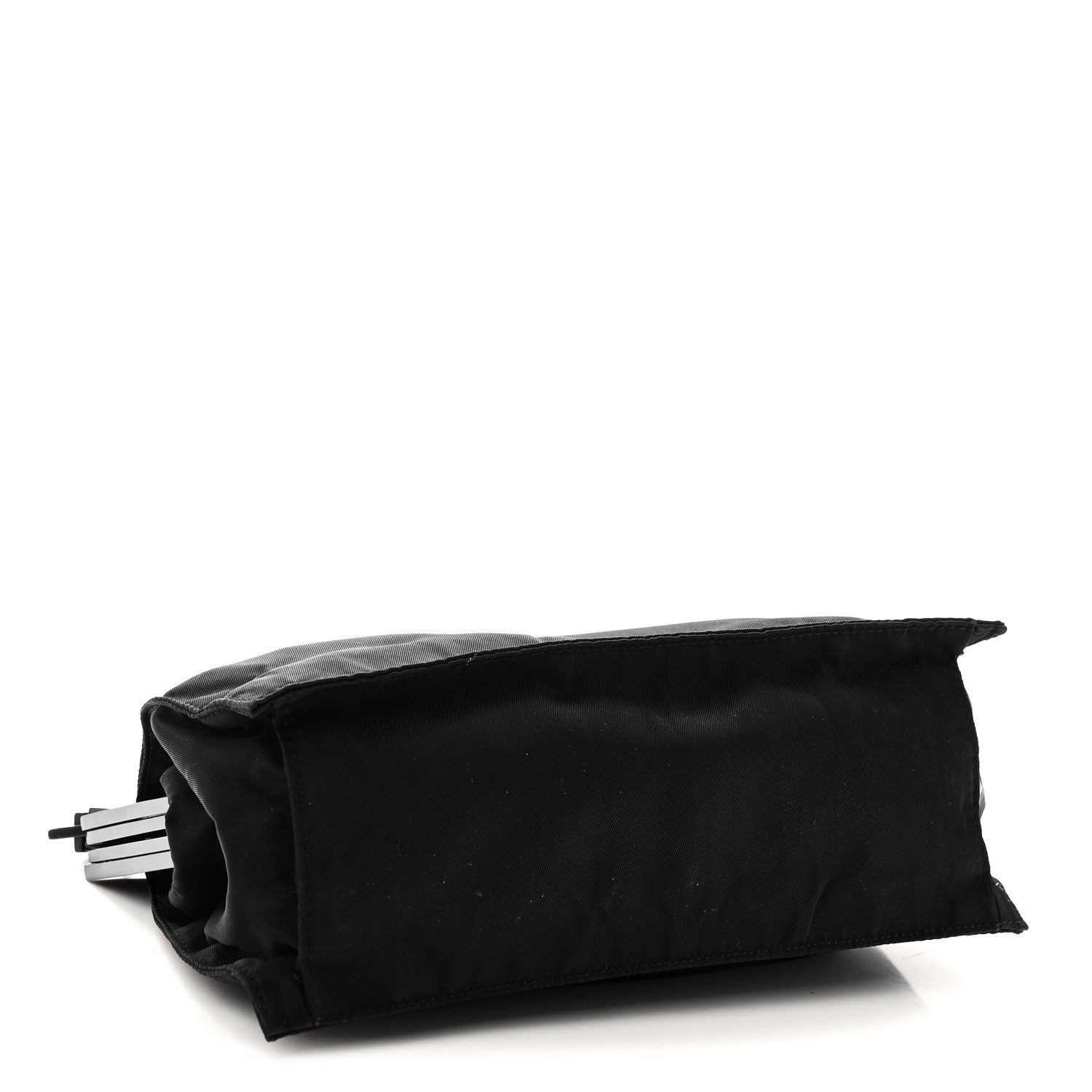 Prada Tessuto Nylon Kisslock Frame Shoulder Bag Black 4 of 9