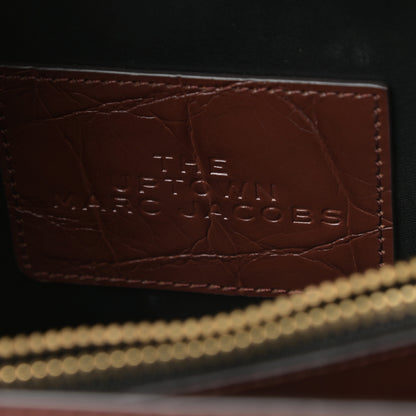 Marc Jacobs Calfskin Crocodile Embossed Uptown Shoulder Bag Brown 6 of 14