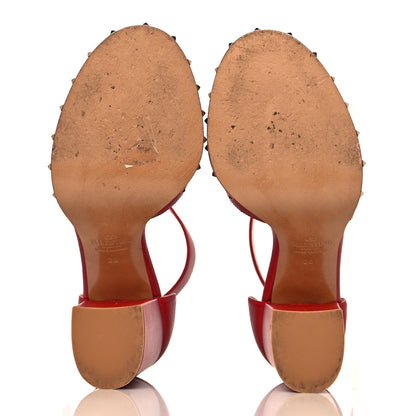 Valentino Garavani Calfskin Soul Rockstud Ankle Strap 105mm Sandals 36 Rosso Valentino 5 of 10