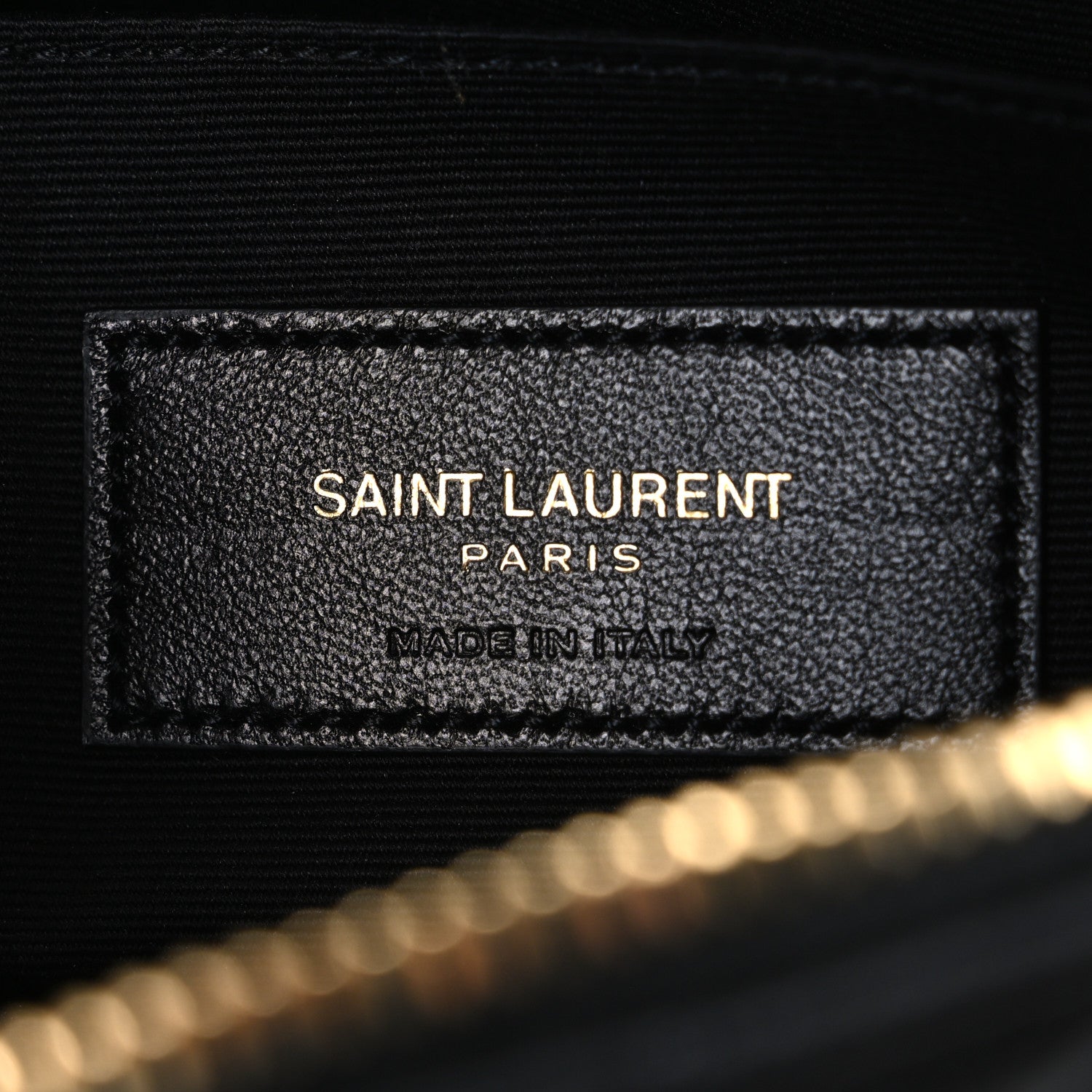 Saint Laurent Calfskin Matelasse Chevron Monogram A5 Wristlet Black 6 of 7