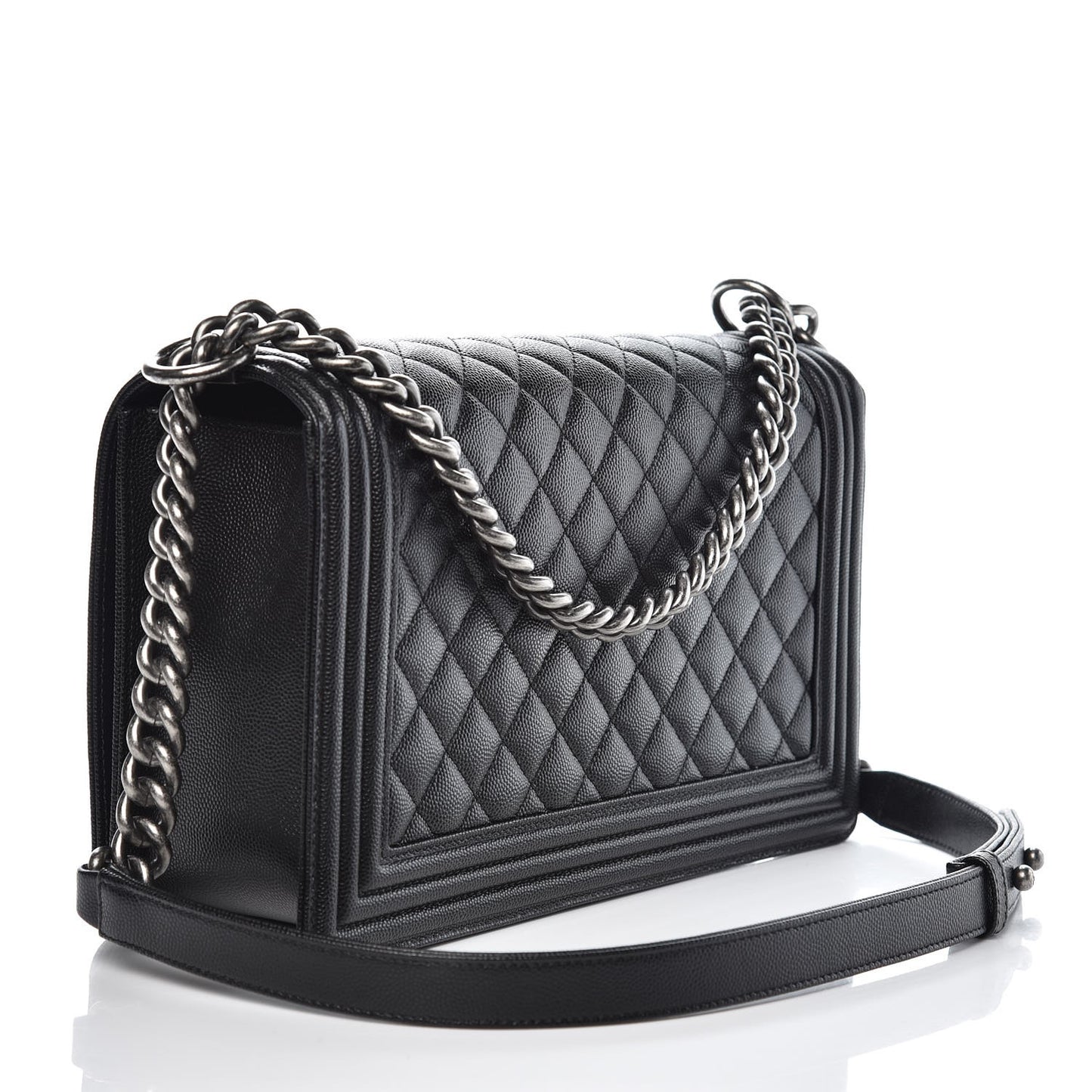 Caviar Quilted New Medium Boy Flap Black