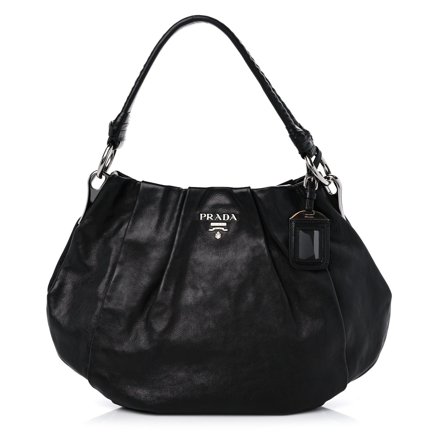 Prada Soft Calf Hobo Black 1 of 8