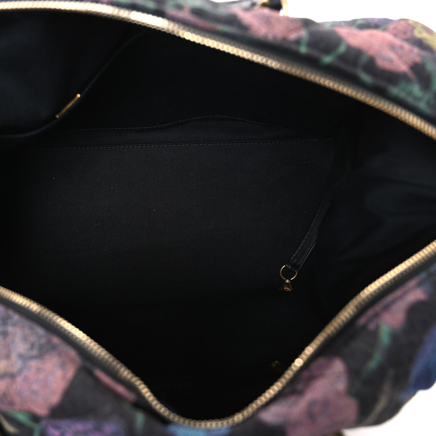 Chanel Denim Printed Destination Chenonceau Shoulder Bag Charcoal Multicolor 5 of 10