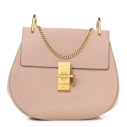 Chloe Grained Lambskin Drew Shoulder Bag Cement Pink 1 of 11