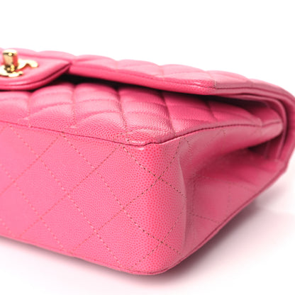 Chanel Caviar Quilted Medium Double Flap Pink 10 of 10