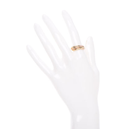 Cartier 18K Pink White Yellow Gold 7 Band Trinity Ring 53 6.25 2 of 9