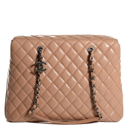 Chanel Caviar Quilted City Shopping Tote Beige 8 of 14