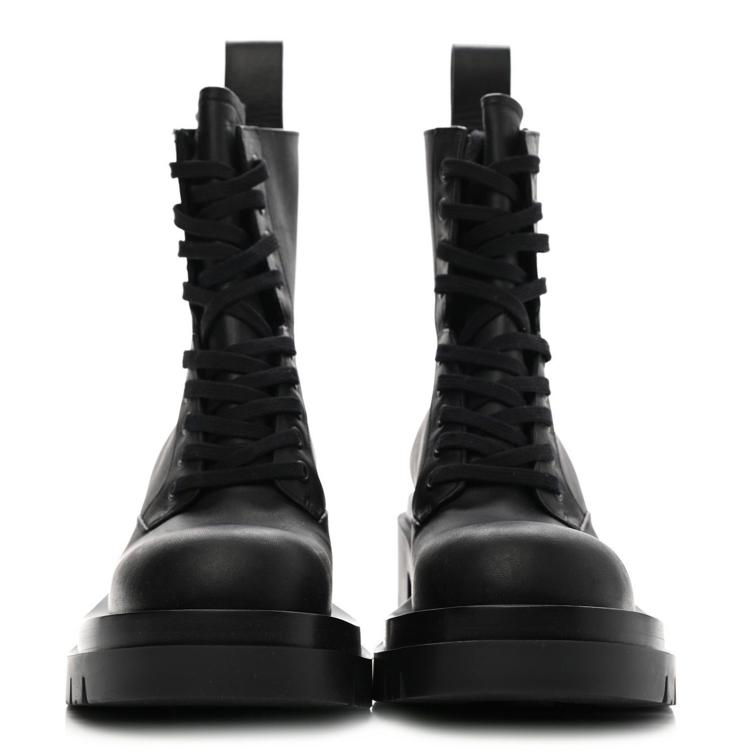 Bottega Veneta Calfskin The Lug Lace Up 30/70mm Ankle Boots 38 Black 2 of 6