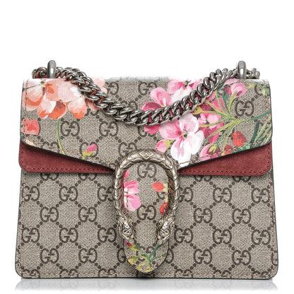 Gucci GG Supreme Monogram Blooms Mini Dionysus Shoulder Bag Beige Multicolor Dry Rose 1 of 7