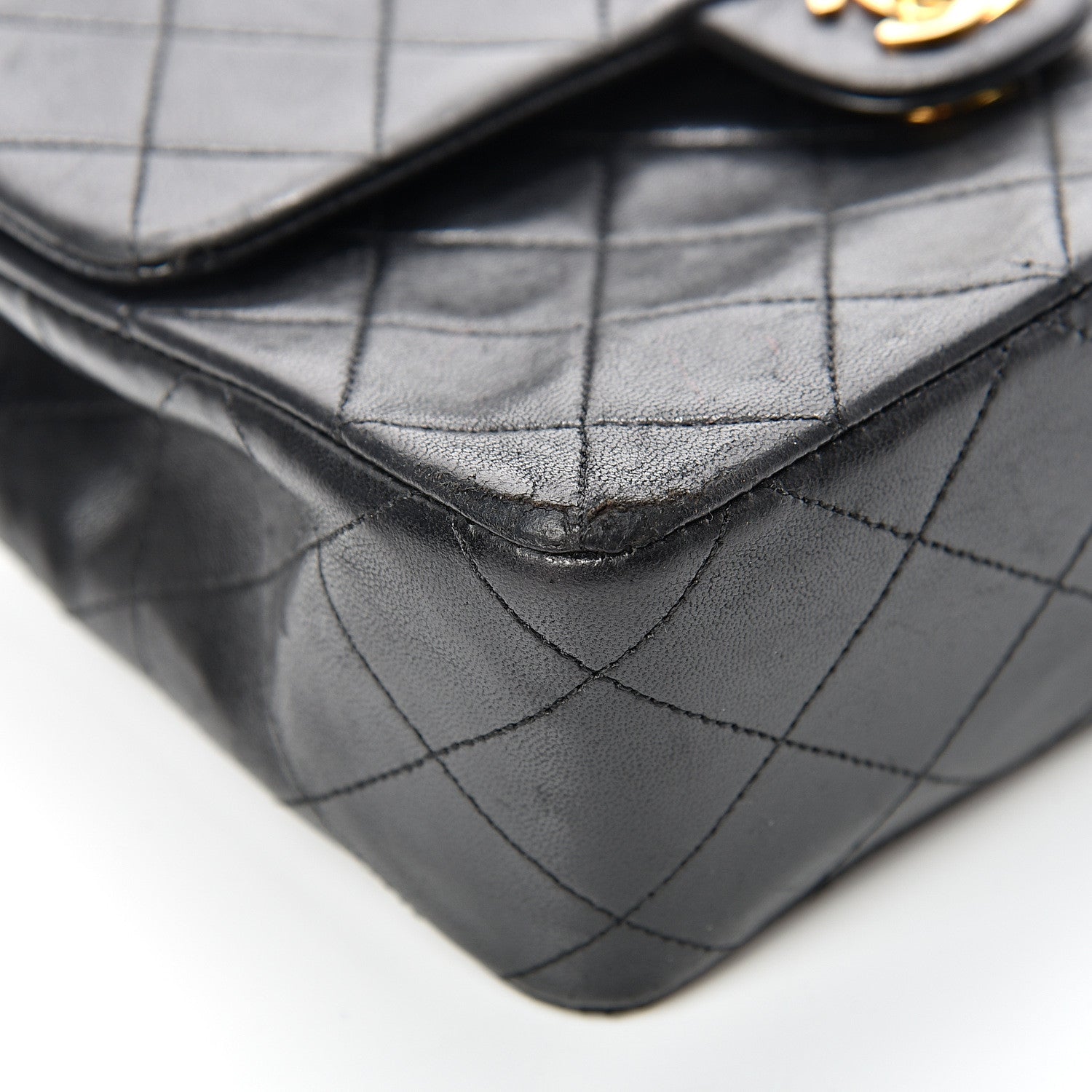 Chanel Lambskin Quilted Mini Square Flap Black 9 of 19