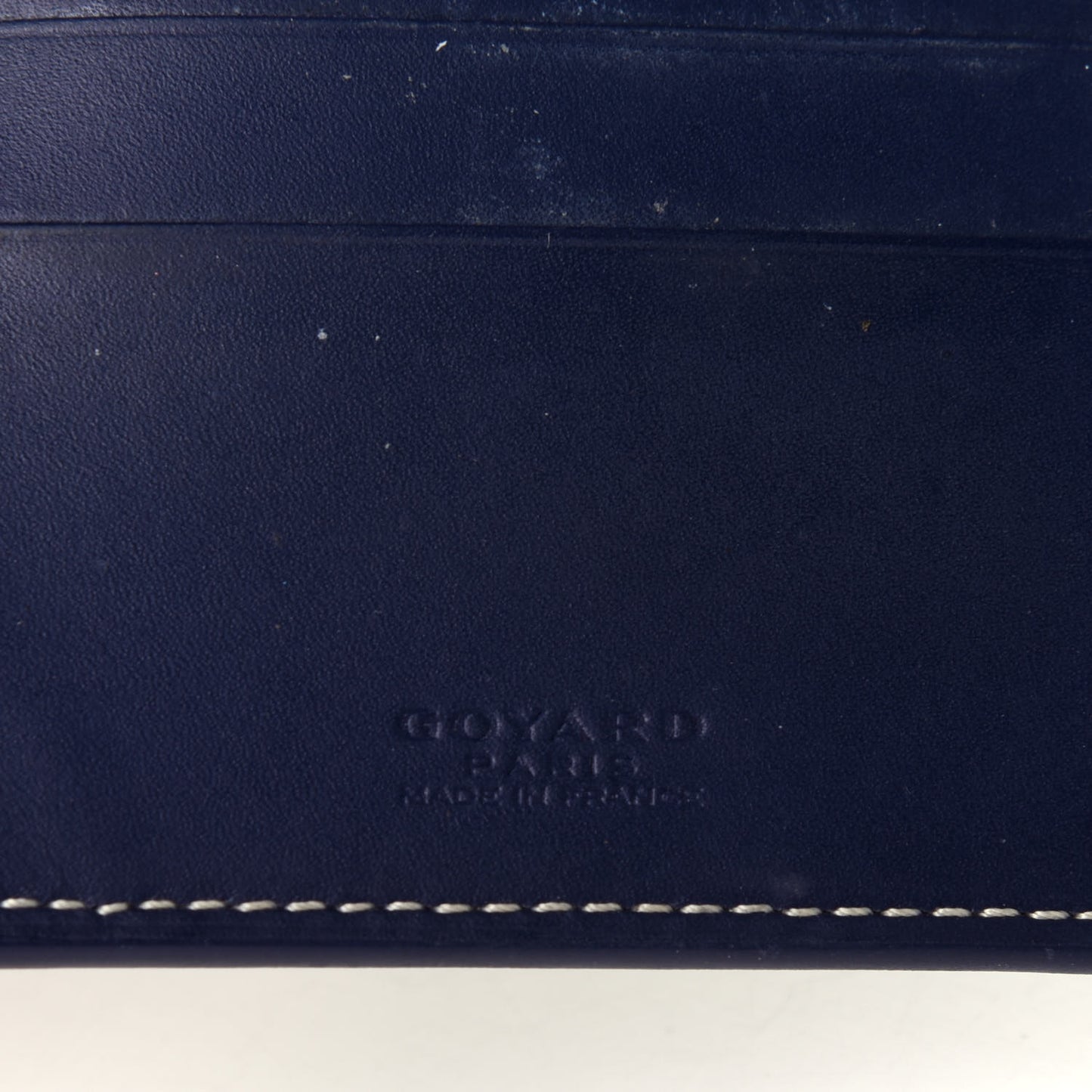 Goyardine Bi-Fold Victoire PM Wallet Navy