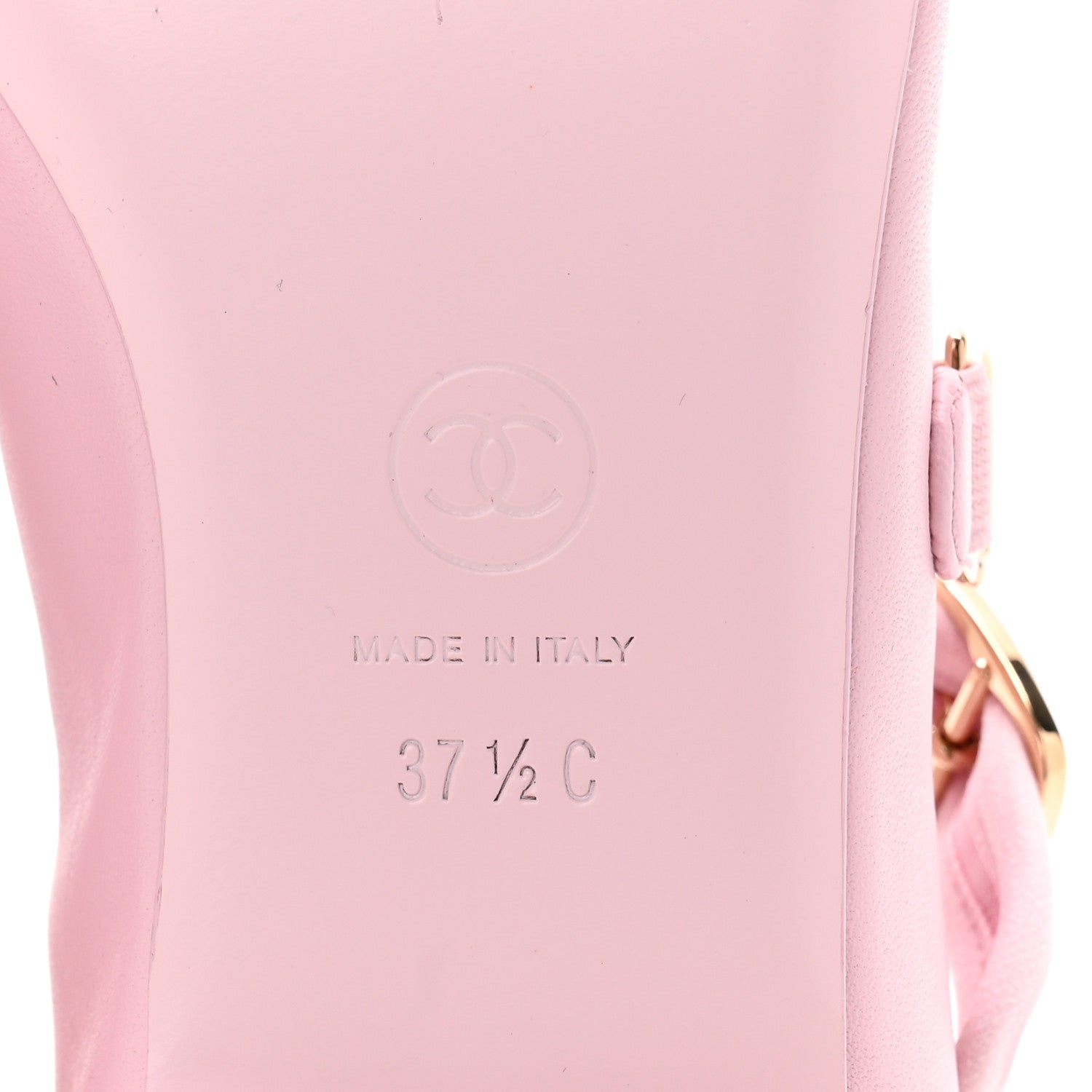 Chanel Lambskin Mary Jane Flats 37.5 Light Pink 7 of 10