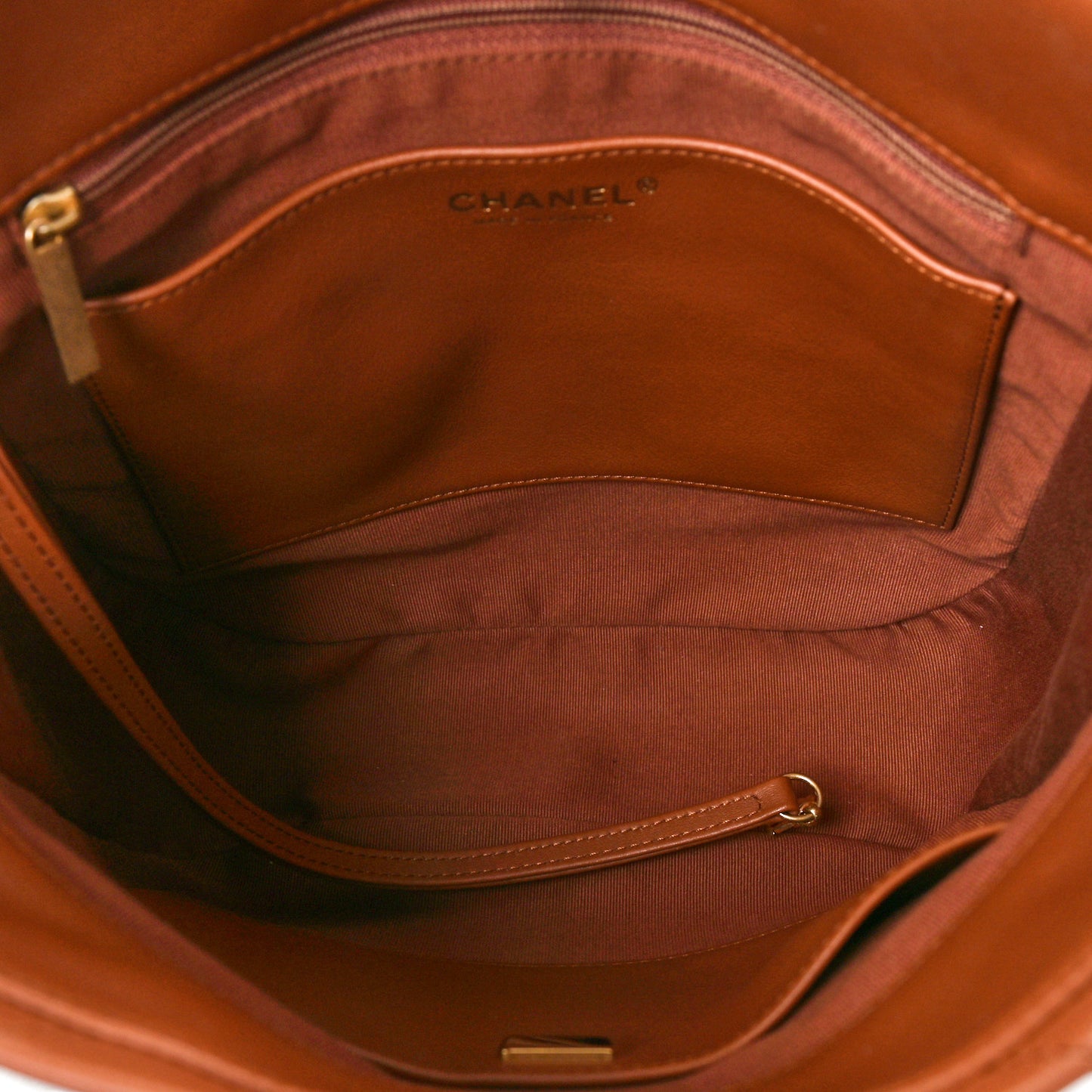 Calfskin Quilted Braided Handle Chain Hobo Brown