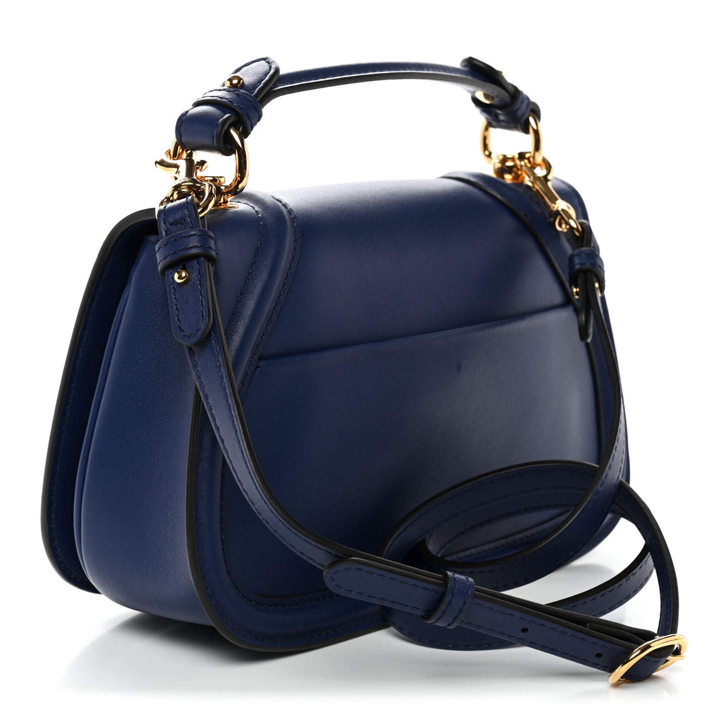 Roxy Calfskin Medium Blondie Top Handle Bag Blue Agata