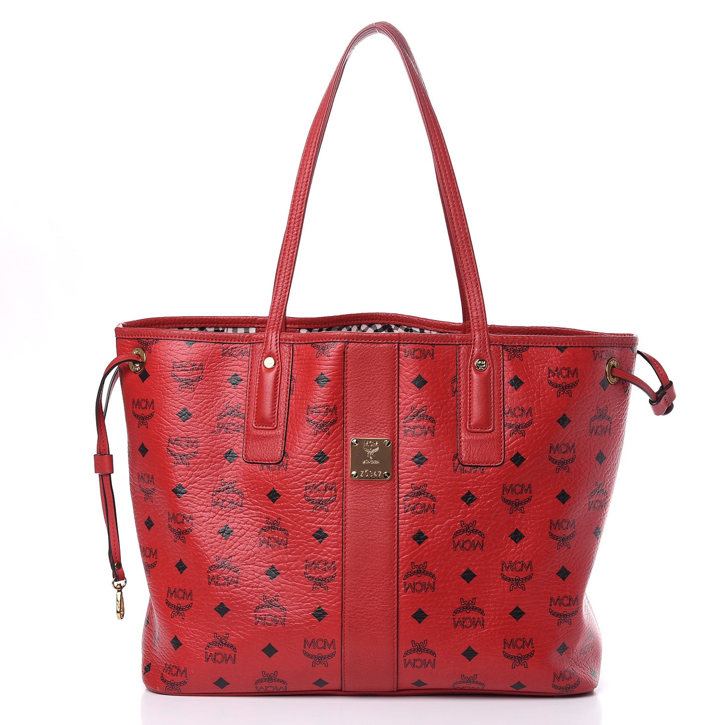 Visetos Medium Liz Reversible Shopper Tote Ruby Red