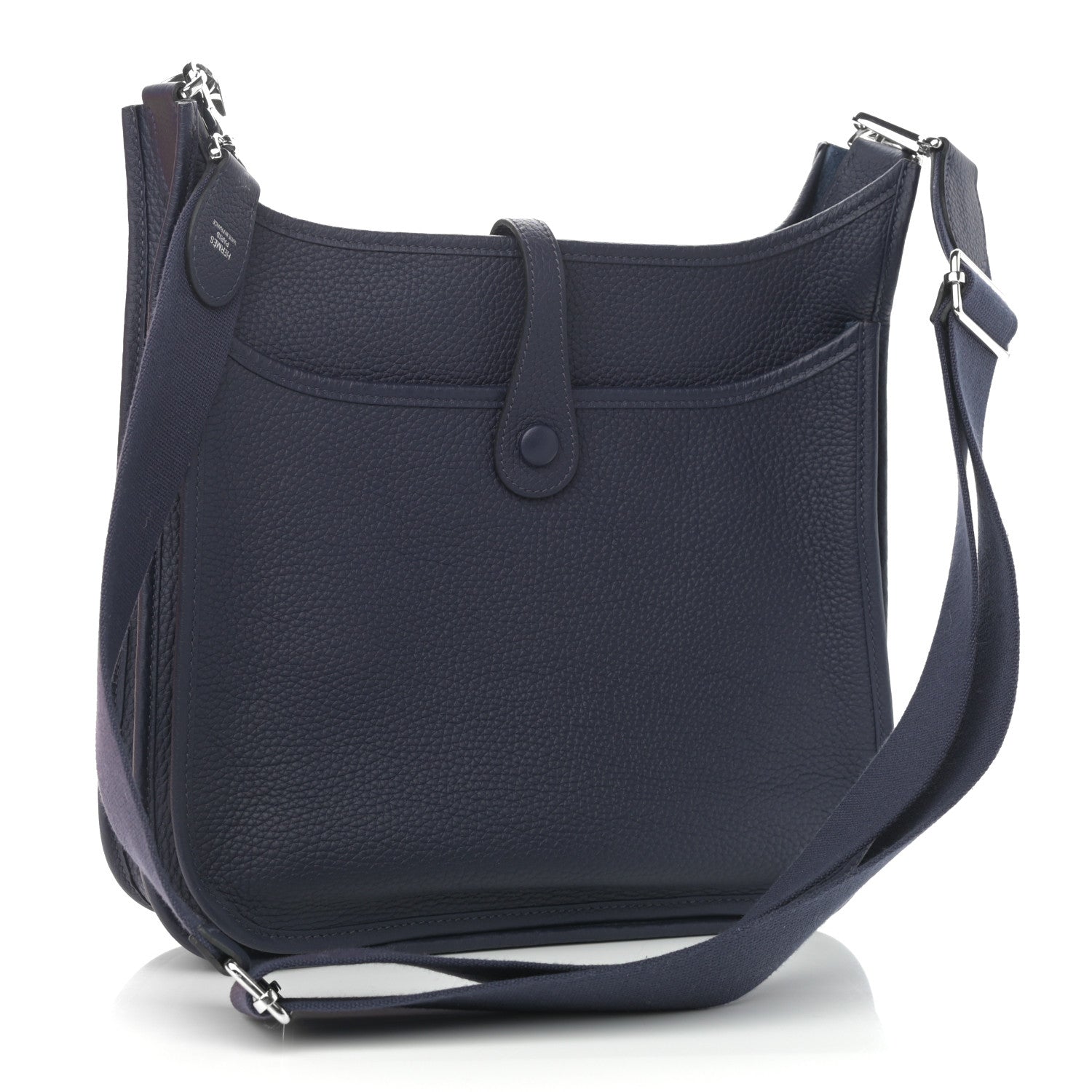 Hermes Taurillon Clemence Evelyne III PM Bleu Nuit 3 of 12