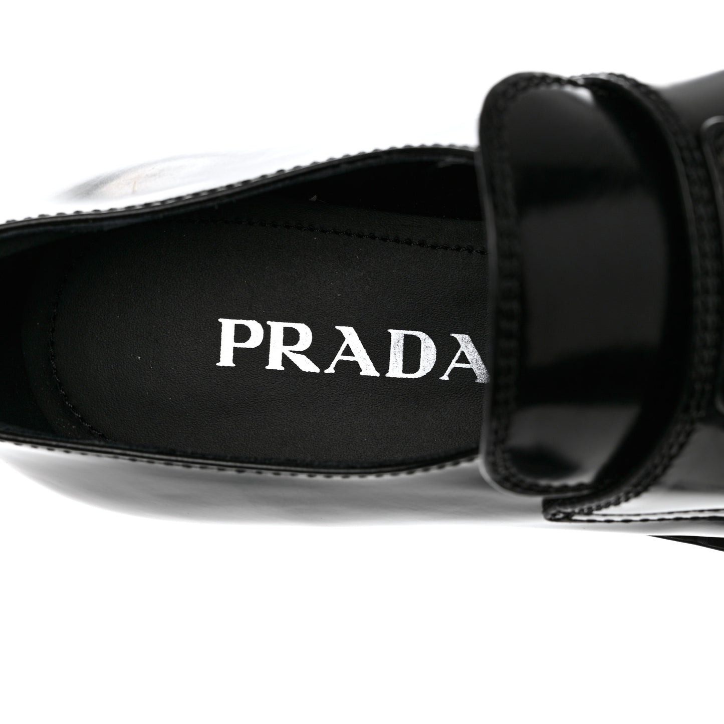 Spazzolato Metal Triangle Logo 50mm Loafers 37 Black