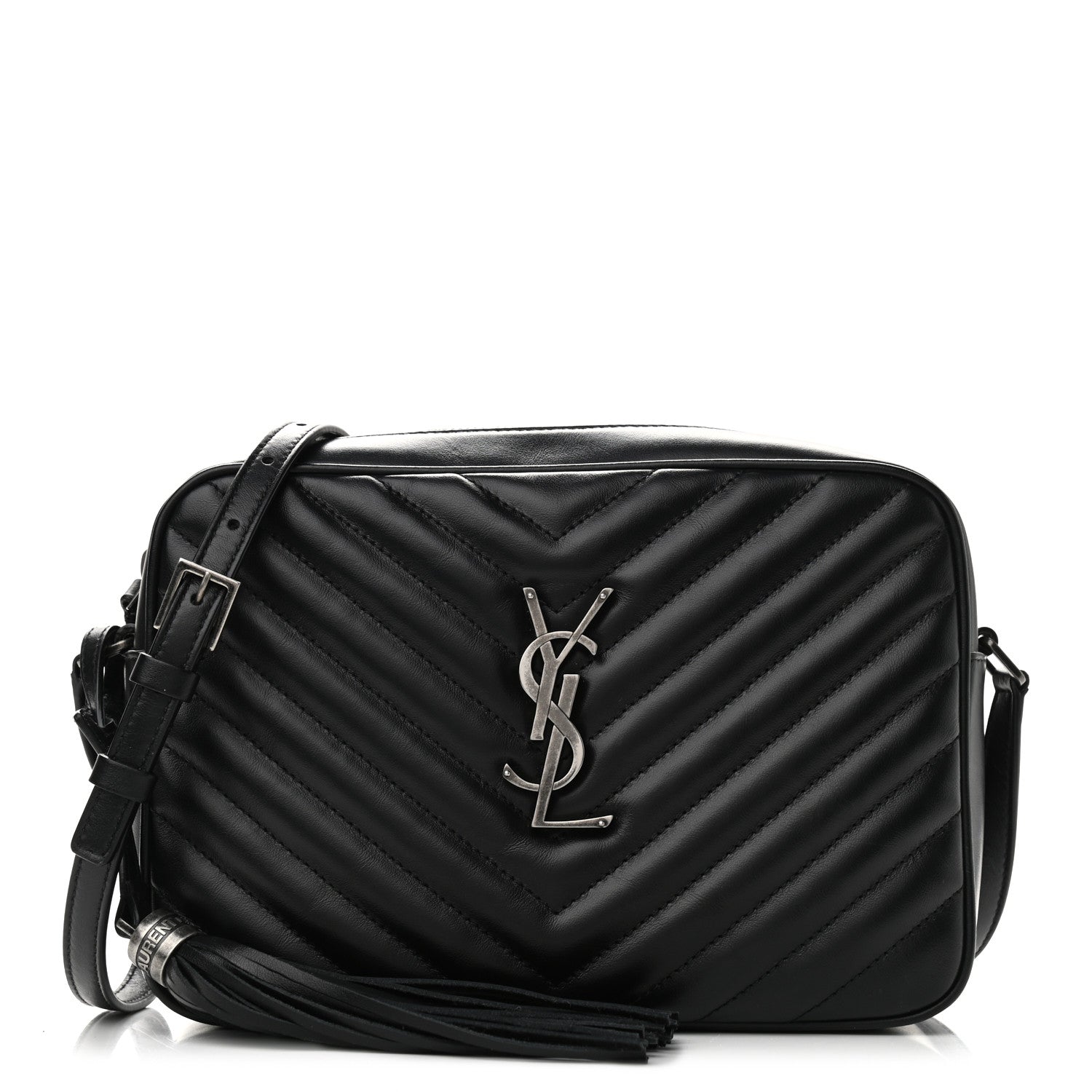 Saint Laurent Calfskin Matelasse Monogram Lou Camera Bag Black 1 of 9