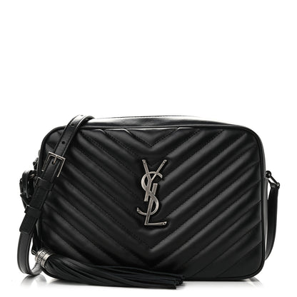 Saint Laurent Calfskin Matelasse Monogram Lou Camera Bag Black 1 of 9