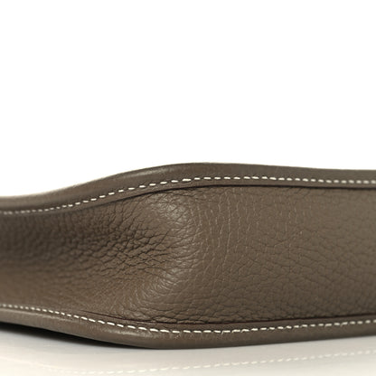 Hermes Taurillon Clemence Amazone Evelyne TPM Etoupe Bleu Indigo 9 of 12
