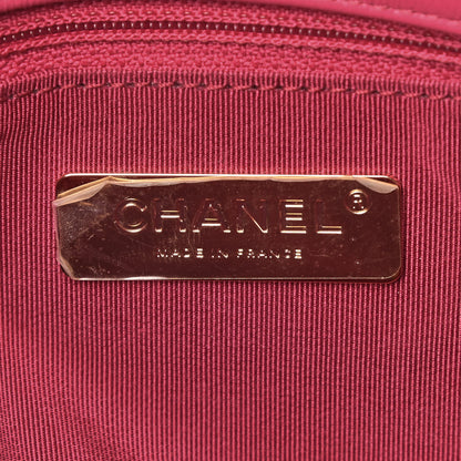 Chanel Goatskin Quilted Medium Chanel 19 Flap Dark Pink 7 of 10