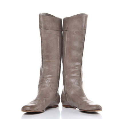 Chloe Calfskin Heloise Tall Riding Boots 40.5 Grey 5 of 17