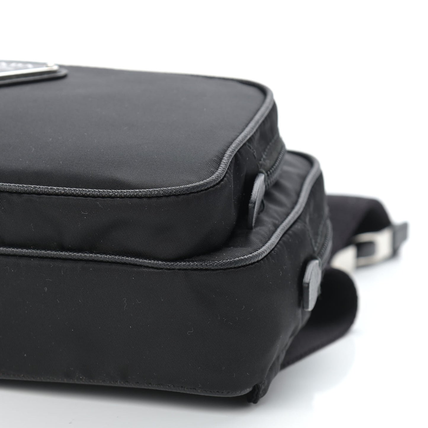 Tessuto Nylon Saffiano Belt Bag Black
