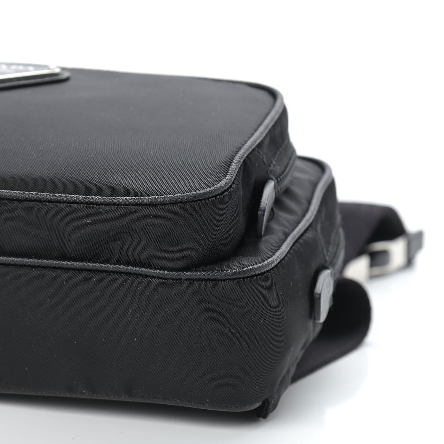 Prada Tessuto Nylon Saffiano Belt Bag Black 9 of 9