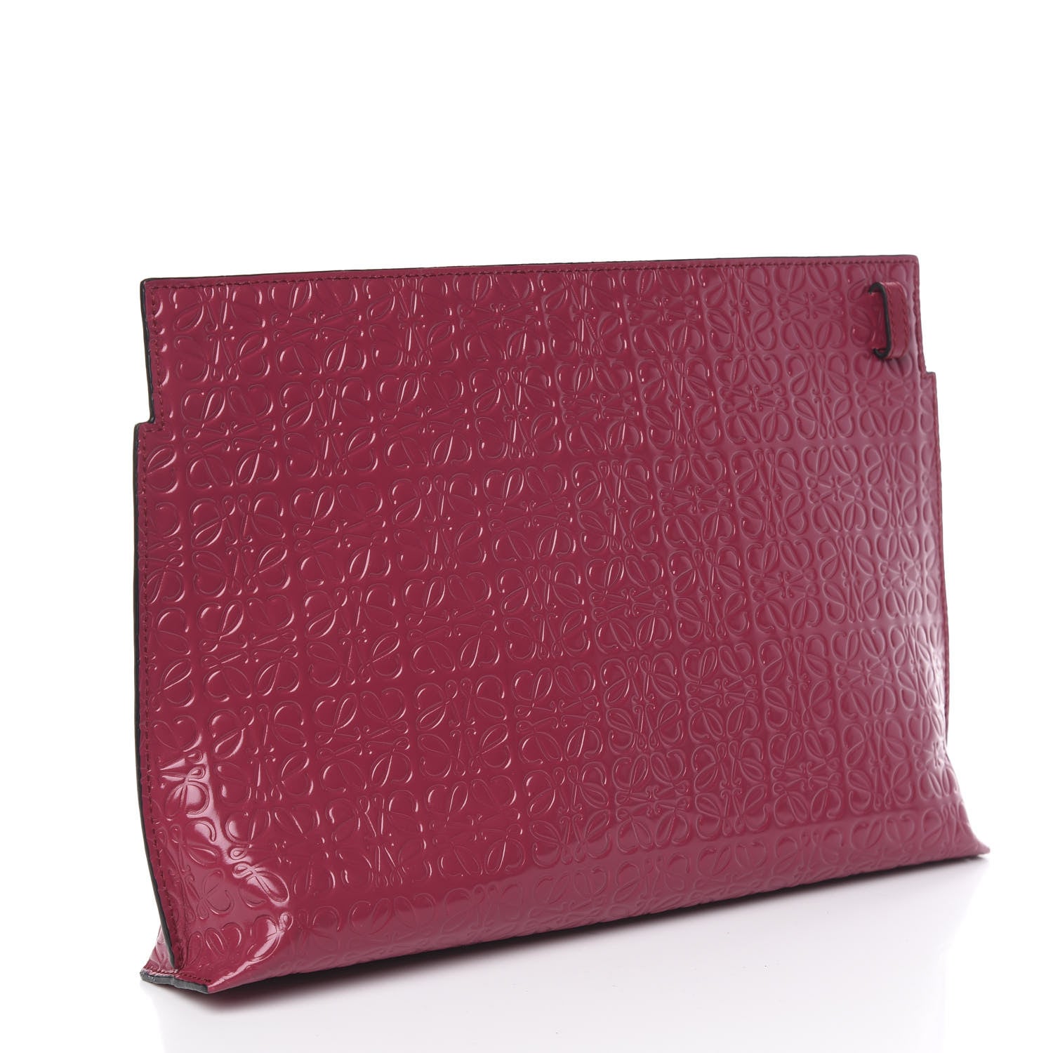 Loewe Calfskin Embossed Repeat T Pouch Raspberry 2 of 8