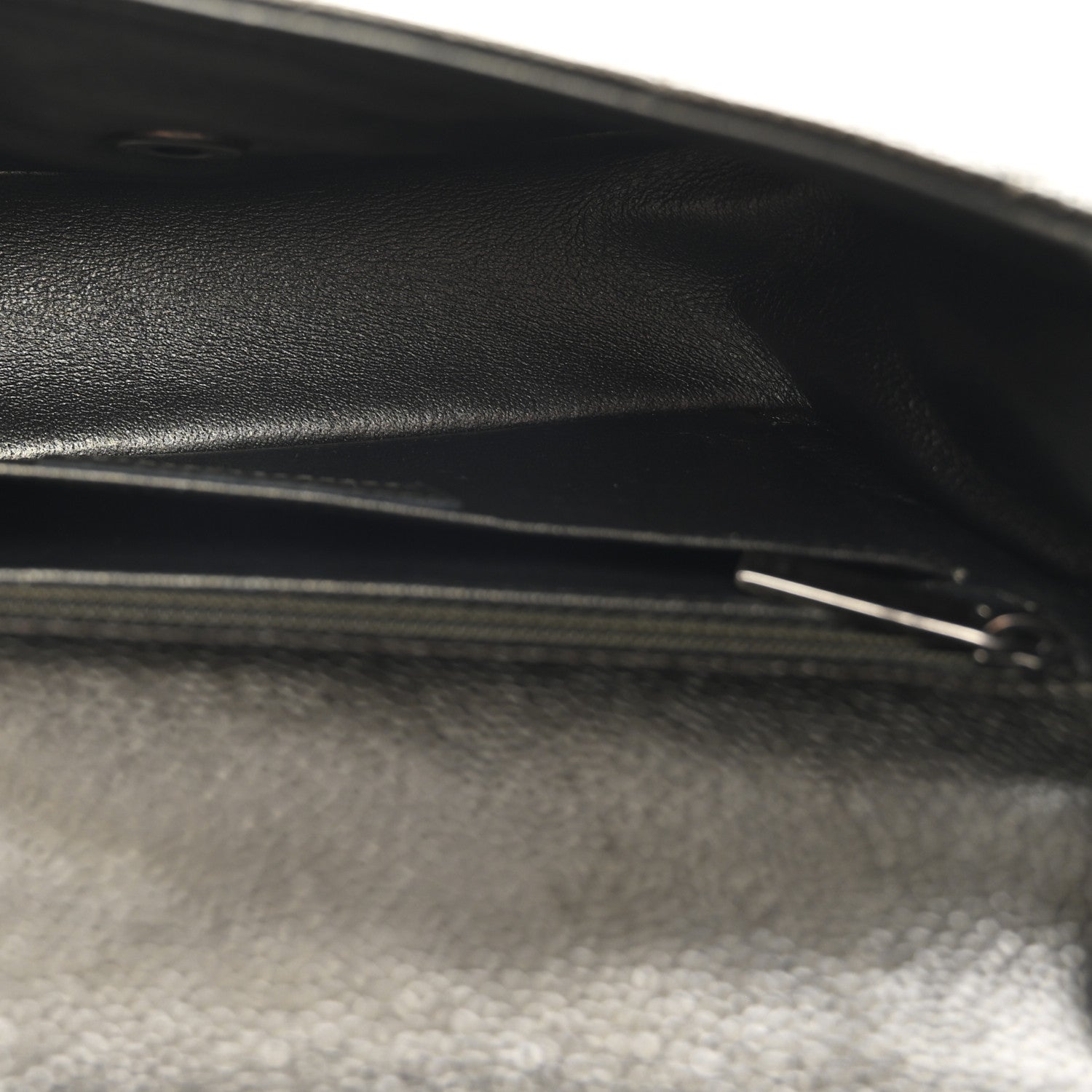 Chanel Metallic Caviar Quilted Mini Rectangular Flap Dark Grey 5 of 11