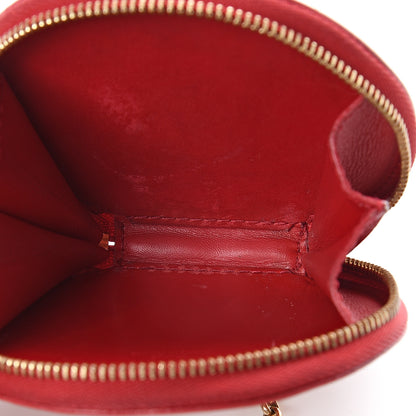 Louis Vuitton Vernis Kusama Infinity Dots Chapeau Coin Purse Red 4 of 5