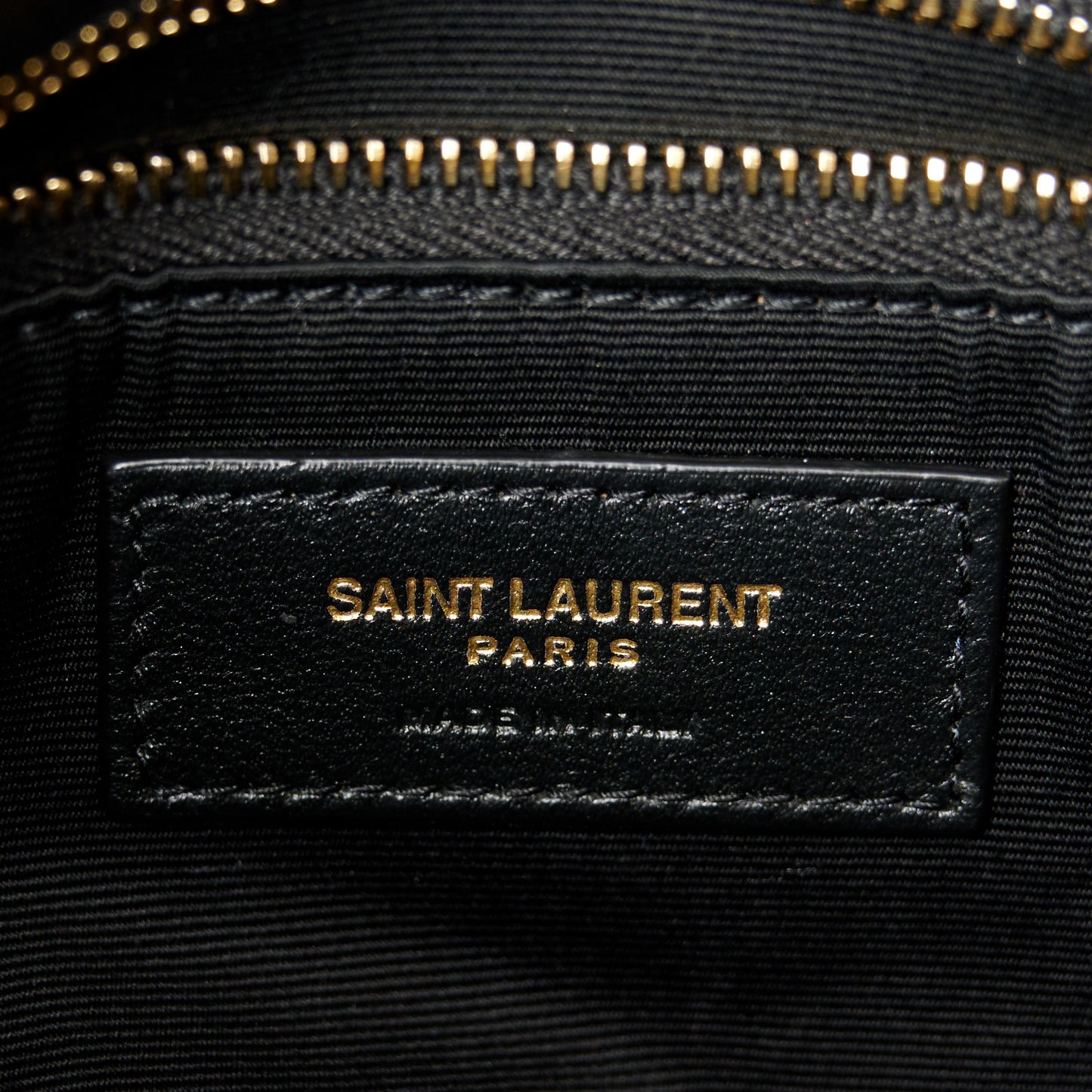Lambskin Quilted Small Loulou Puffer Monogram Chain Satchel Black