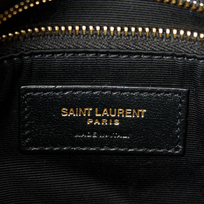 Saint Laurent Lambskin Quilted Small Loulou Puffer Monogram Chain Satchel Black 6 of 11