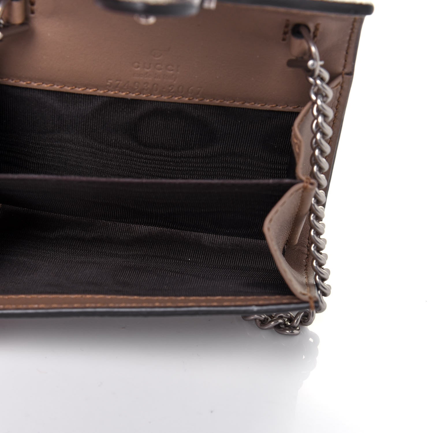 Gucci GG Supreme Monogram Dionysus Coin Purse Taupe 5 of 9