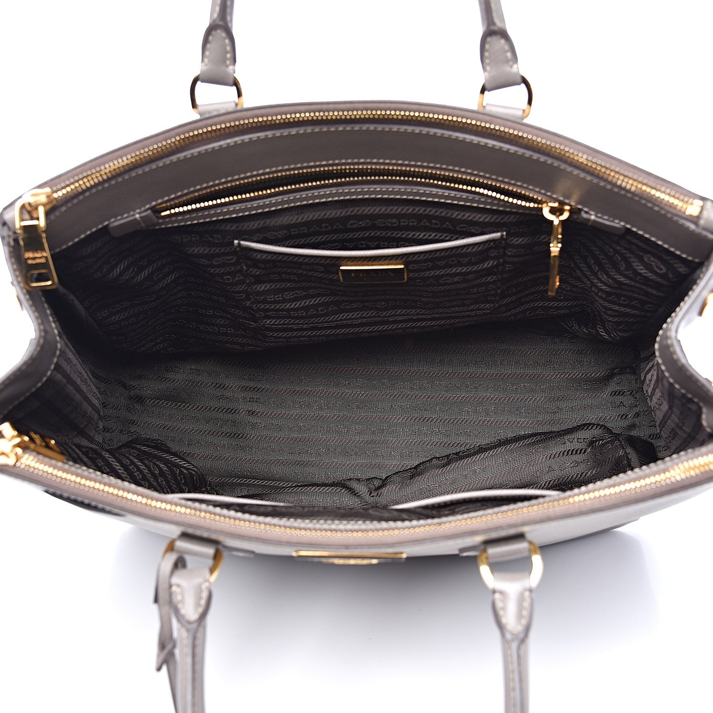 Saffiano Large Galleria Double Zip Tote Argilla