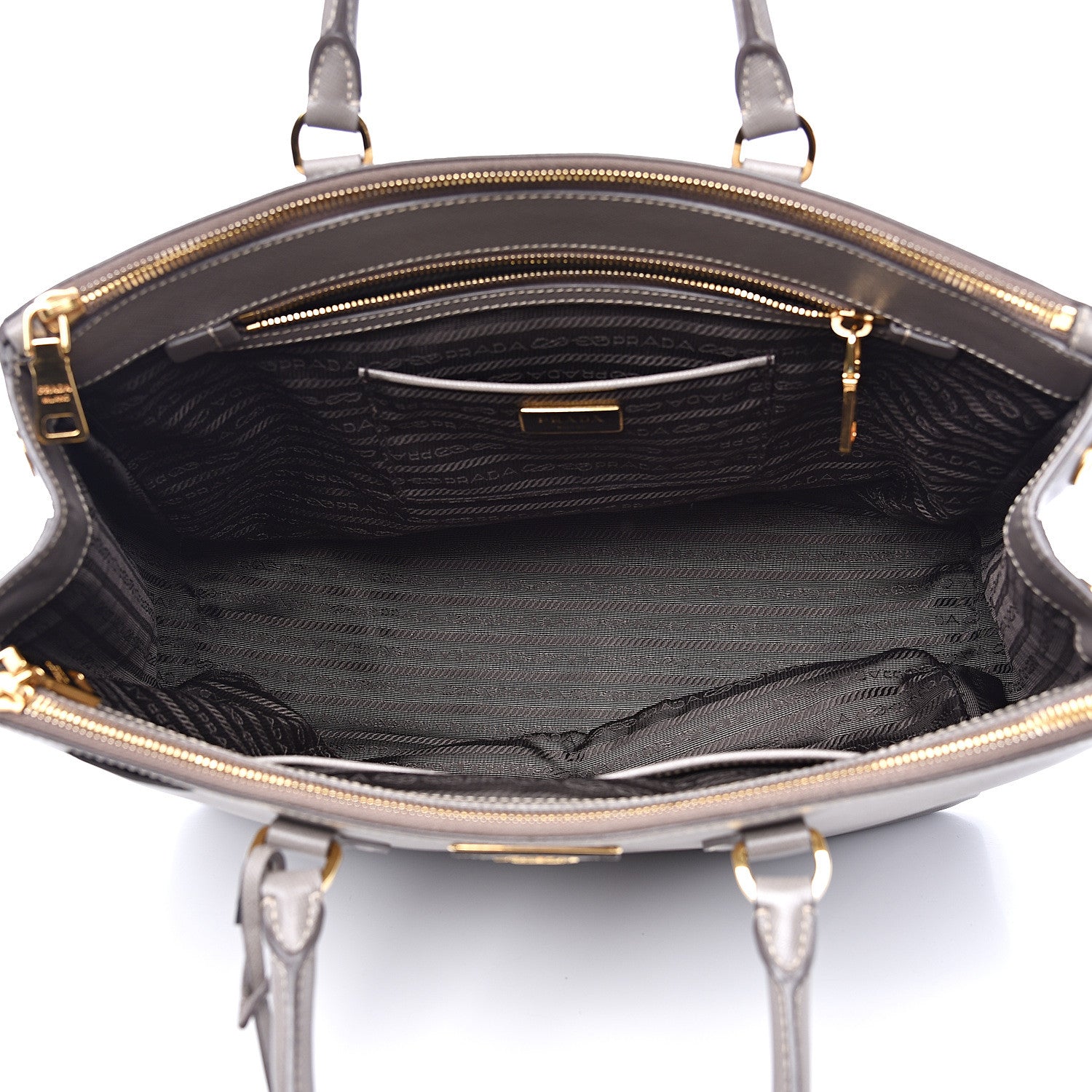 Prada Saffiano Large Galleria Double Zip Tote Argilla 4 of 16