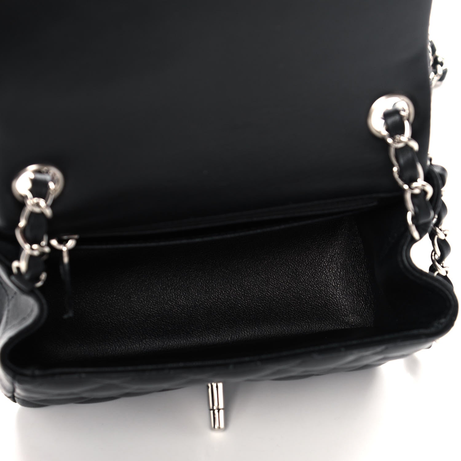 Chanel Lambskin Quilted Mini Square Flap Black 5 of 14