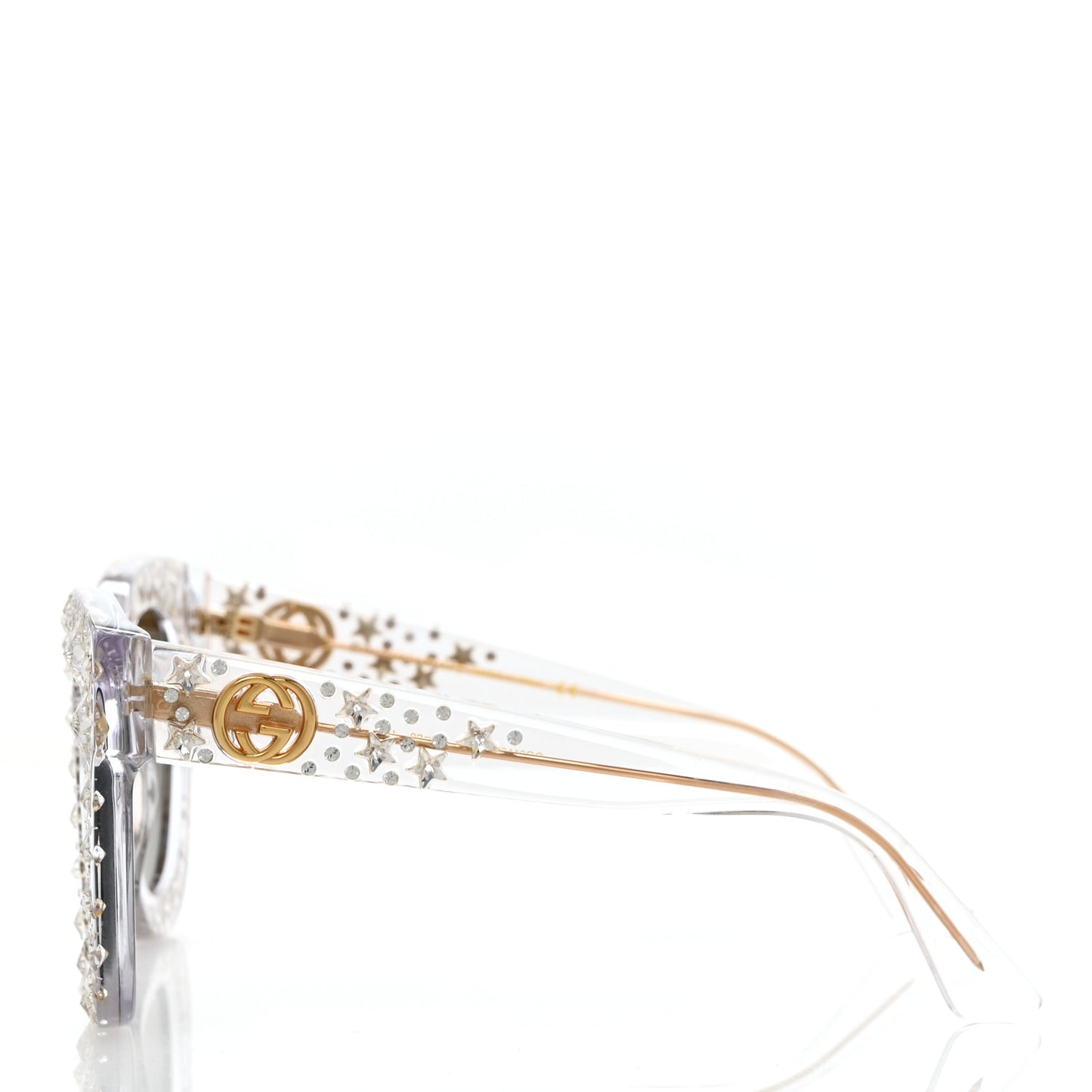 Acetate Crystal Oversize Mirrored Star Sunglasses GG0116S