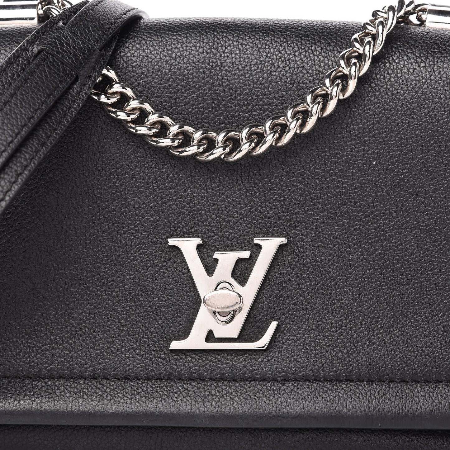 Calfskin Lockme II Chain Bag BB Black