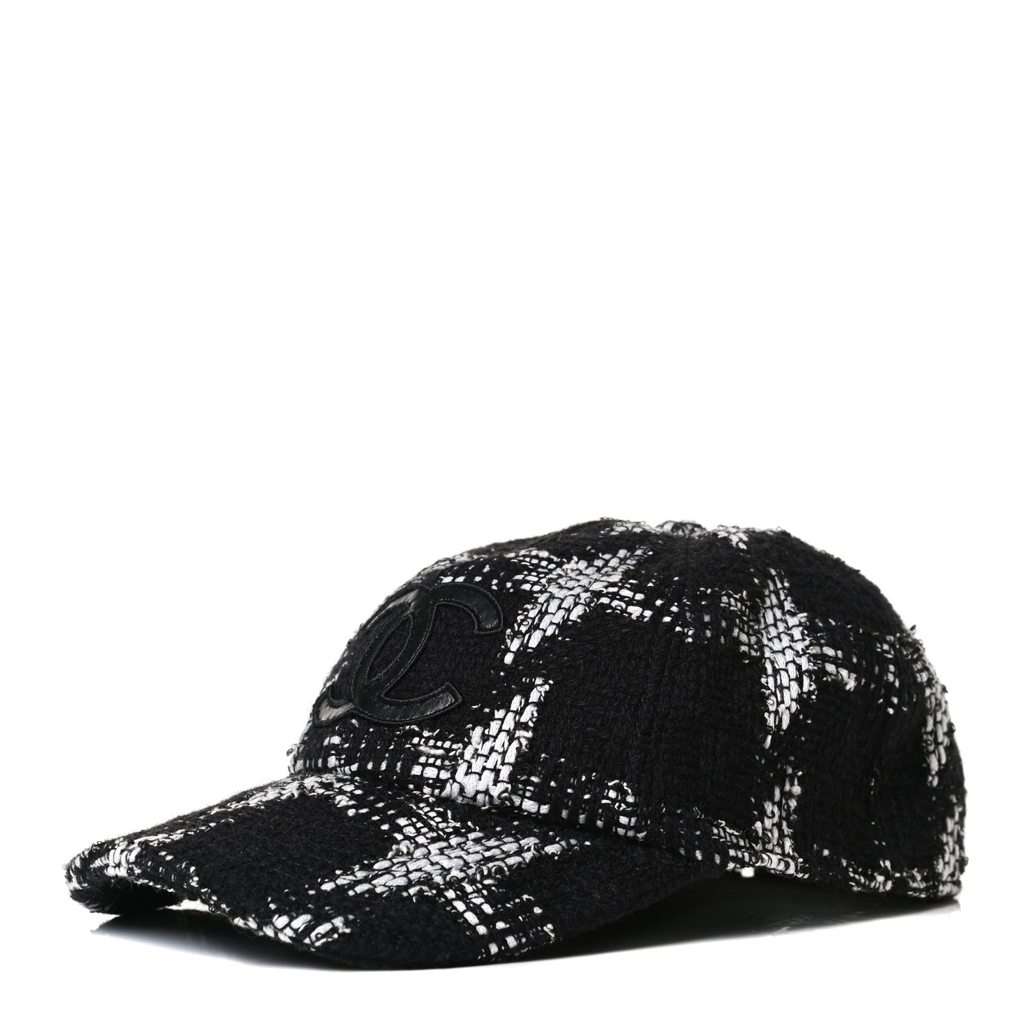 Chanel Tweed CC Cap Hat S Black White 1 of 9