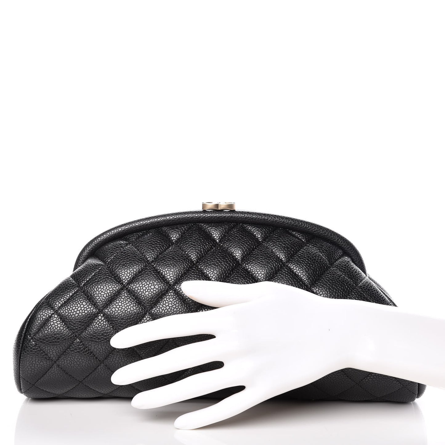 Caviar Quilted Timeless Clutch Black