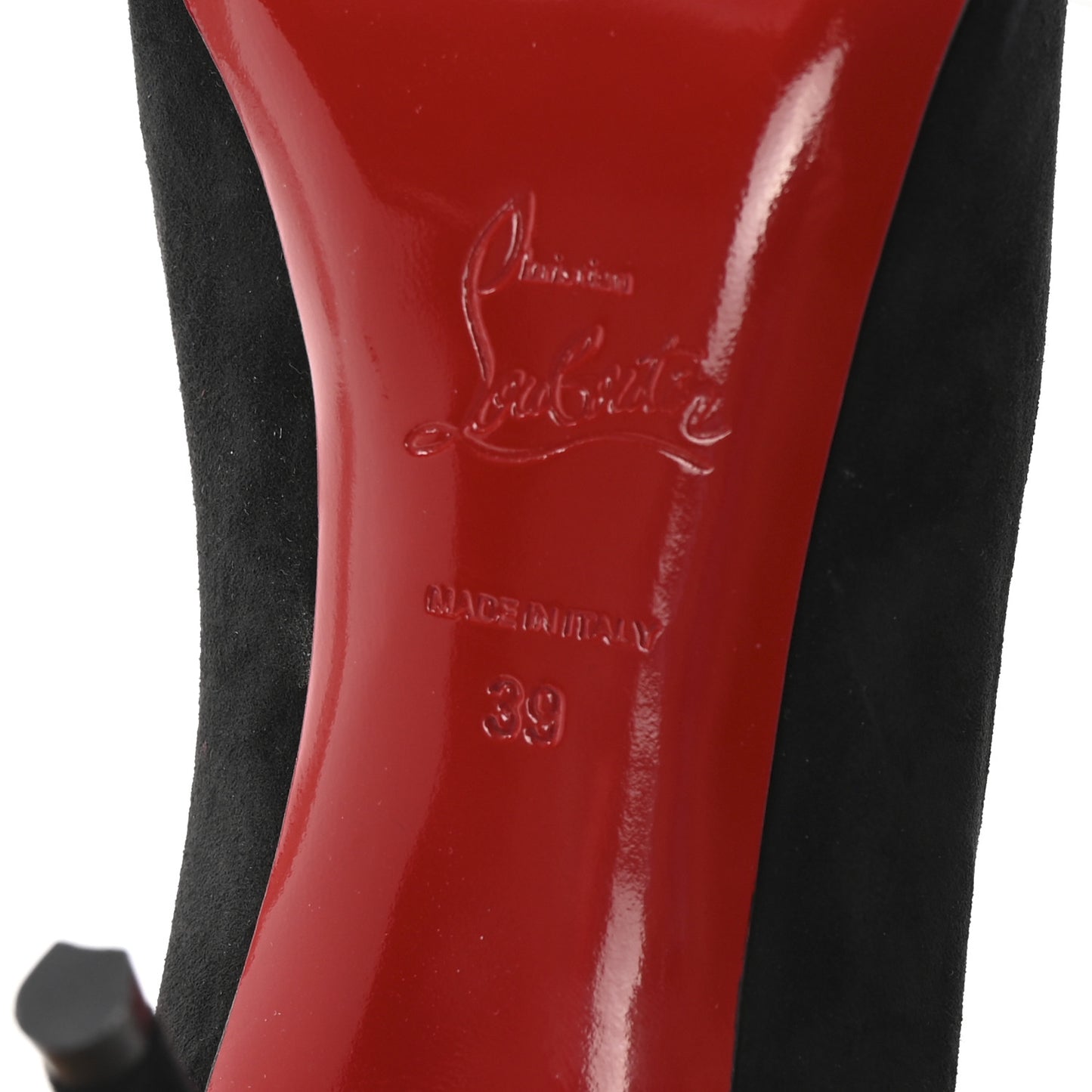 Veau Velours Patent CL 80 Pumps 39 Black Red