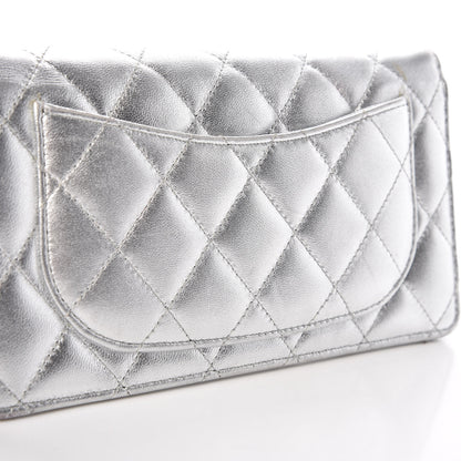 Chanel Metallic Lambskin Quilted Yen Wallet Silver 11 of 19