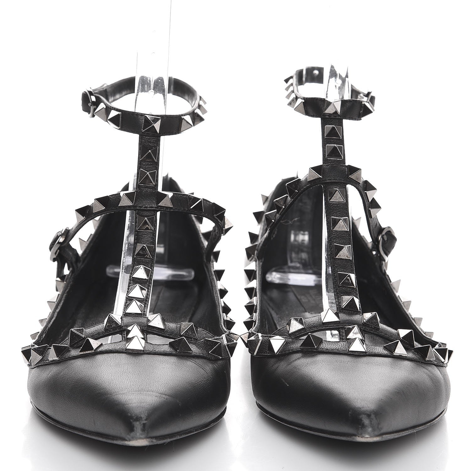 Valentino Garavani Nappa Rockstud Cage Ballerina Flats 39 Black 2 of 14