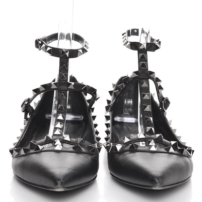 Valentino Garavani Nappa Rockstud Cage Ballerina Flats 39 Black 2 of 14